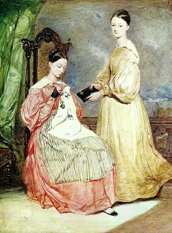 John White Alexander florence nightingale and her sister parthenope. c China oil painting art